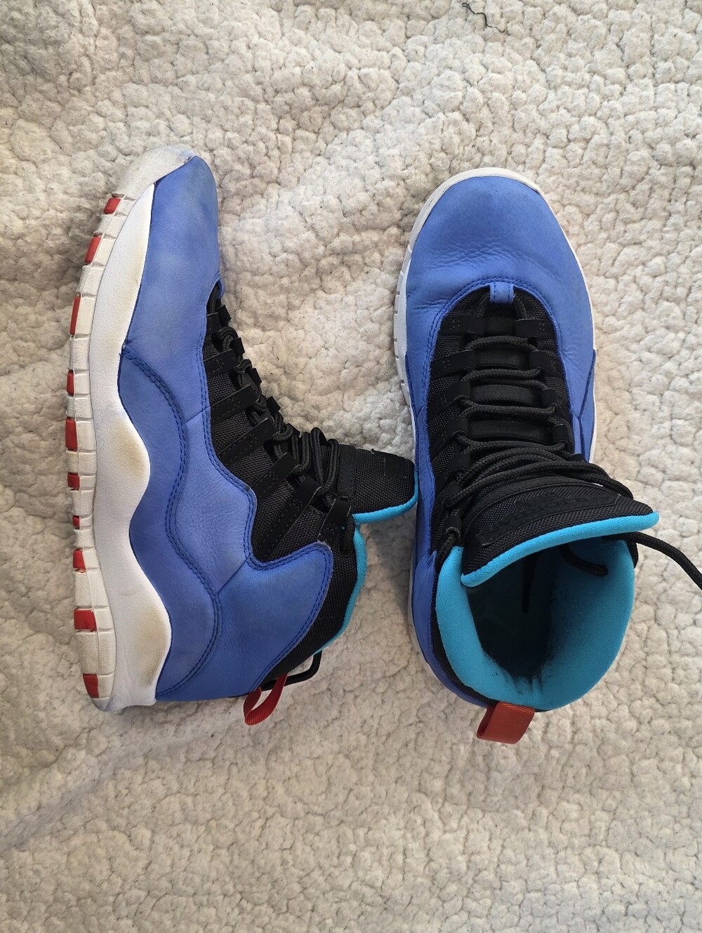 Air Jordan 10 Retro Tinker Racer Blue 310805-408 Men's Size 10 Used Shoes